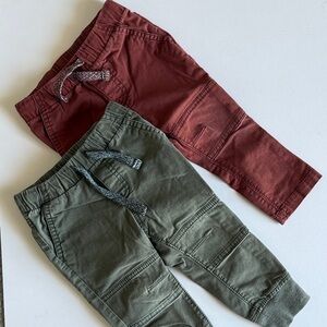 Cat & Jack Kids' Casual Pants - Burgundy and Olive